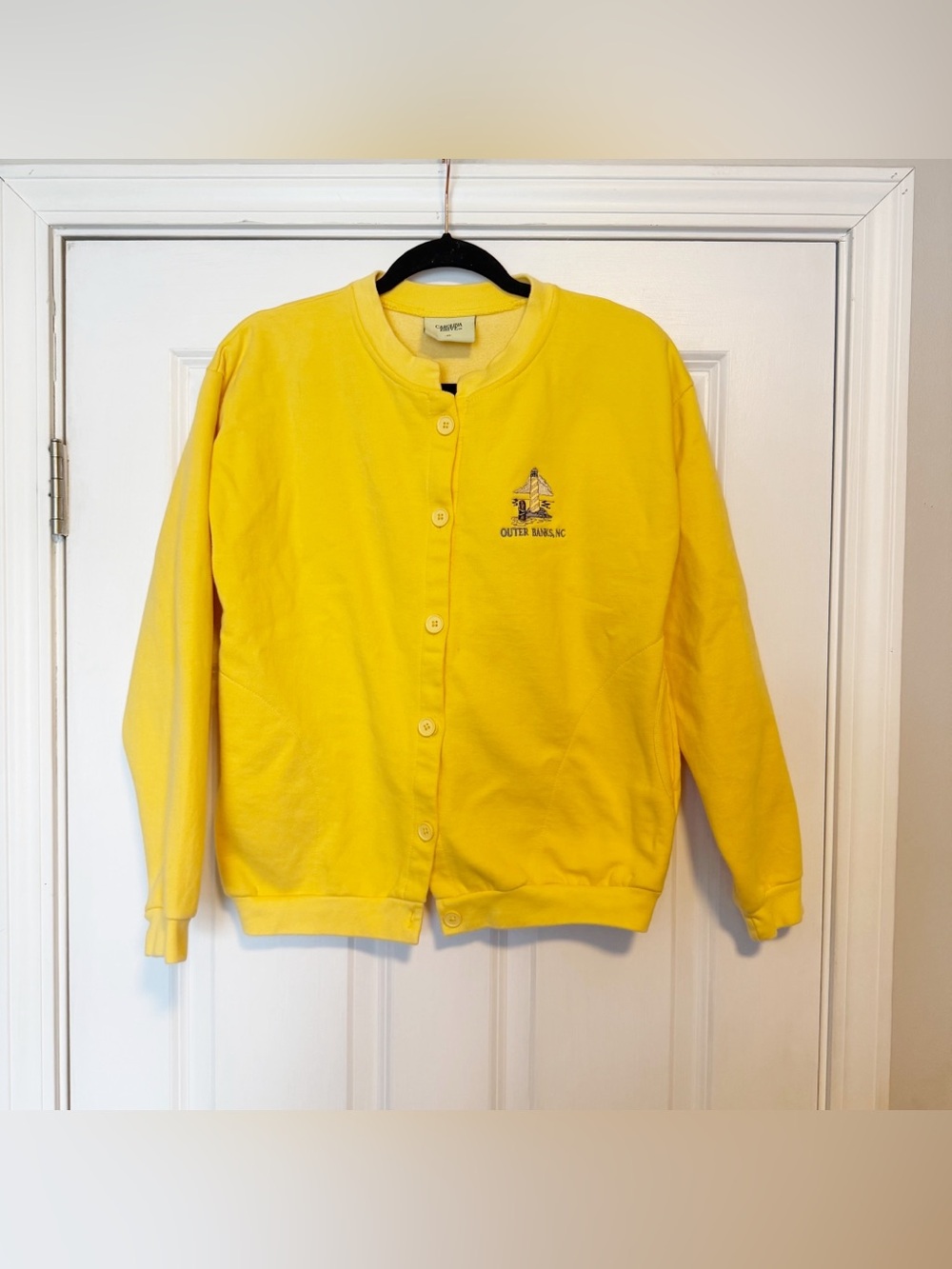 Carolina Drive vintage NC outer banks embroidered cardigan.